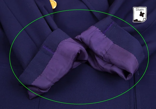 イヴサンローランYves Saint Laurent メタルボタンダブルブレストジャケット 紫M K-126961_008