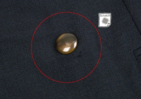 エンポリオアルマーニEMPORIO ARMANI ウール混ダブルブレストジャケット 黒46 K-126976_010