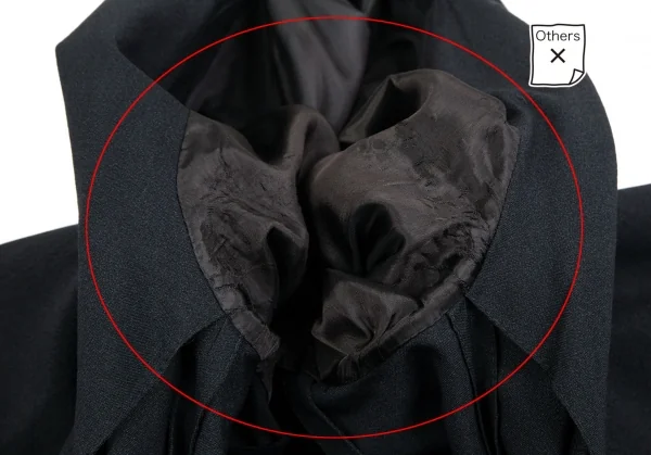 エンポリオアルマーニEMPORIO ARMANI ウール混ダブルブレストジャケット 黒46 K-126976_014