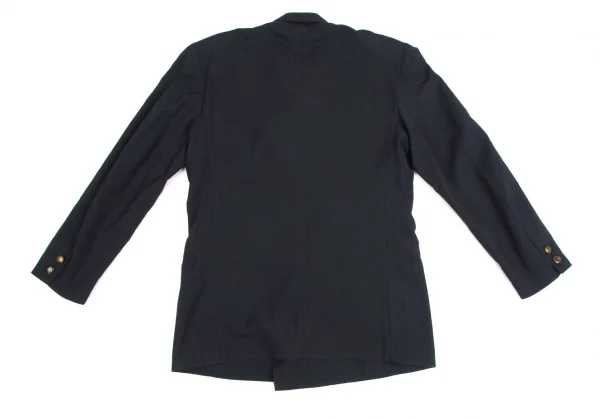 エンポリオアルマーニEMPORIO ARMANI ウール混ダブルブレストジャケット 黒46 K-126976_015