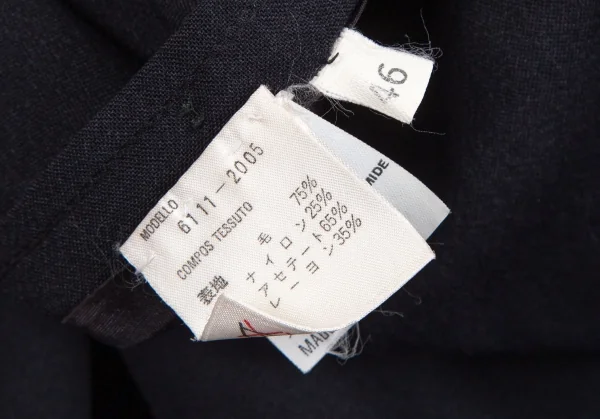 エンポリオアルマーニEMPORIO ARMANI ウール混ダブルブレストジャケット 黒46 K-126976_019