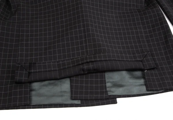ジャンニヴェルサーチGIANNI VERSACE グラフチェックメデューサボタンダブルジャケット 黒L位 K-126977_016