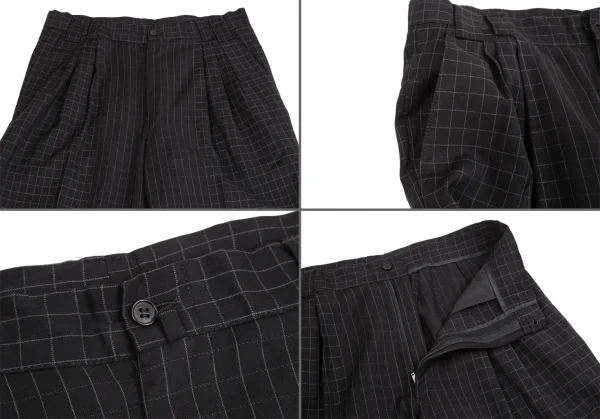 ジャンニヴェルサーチGIANNI VERSACE グラフチェックセットアップスーツ 黒L位 K-126979_015
