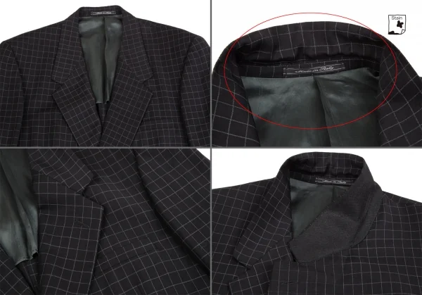 ジャンニヴェルサーチGIANNI VERSACE グラフチェックセットアップスーツ 黒L位 K-126979_003