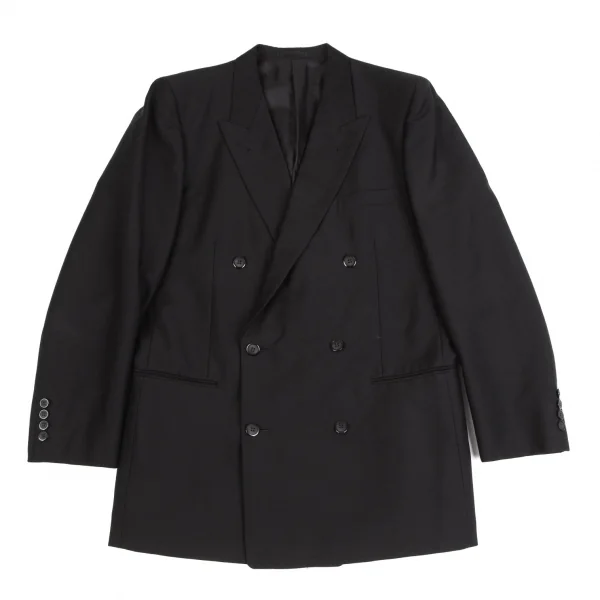 イヴサンローランYves Saint Laurent diffusion hommes  ウールダブルブレスト 黒L位 K-126980_001