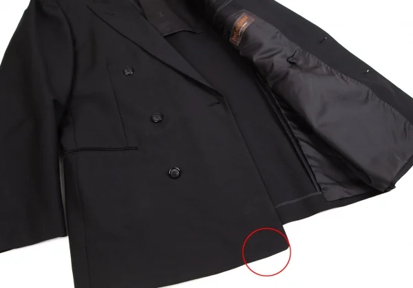 イヴサンローランYves Saint Laurent diffusion hommes  ウールダブルブレスト 黒L位 K-126980_011