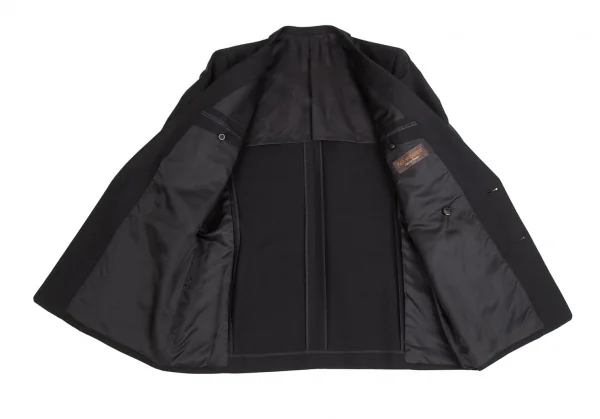 イヴサンローランYves Saint Laurent diffusion hommes  ウールダブルブレスト 黒L位 K-126980_013