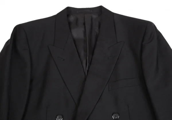 イヴサンローランYves Saint Laurent diffusion hommes  ウールダブルブレスト 黒L位 K-126980_002