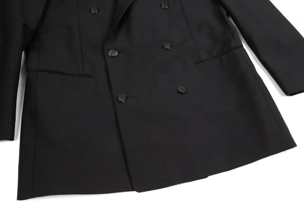 イヴサンローランYves Saint Laurent diffusion hommes  ウールダブルブレスト 黒L位 K-126980_009
