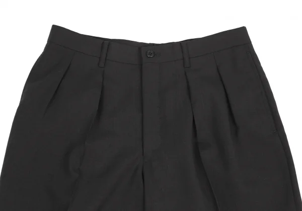 ヨウジヤマモト ダーバンYohji Yamamoto DURBAN A.A.R ウールツータックストレートパンツ チャコールグレーXL K-126990_002