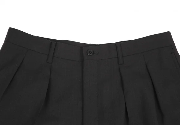 ヨウジヤマモト ダーバンYohji Yamamoto DURBAN A.A.R ウールツータックストレートパンツ チャコールグレーXL K-126990_003