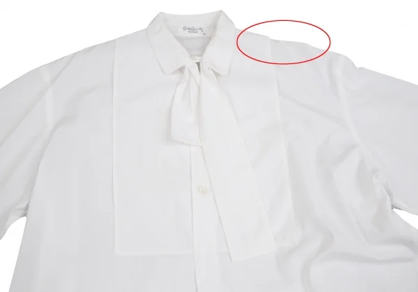 ヨウジヤマモト プールオムYohji Yamamoto POUR HOMMEストールカラーロングプルオーバーシャツ 白M K-126996_002