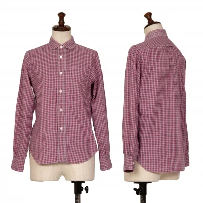 JUNYA WATANABE MAN PINK Checker Long Sleeve Shirt