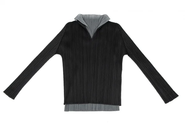 PLEATS PLEASE Layered V Neck T Shirt K-127031_002