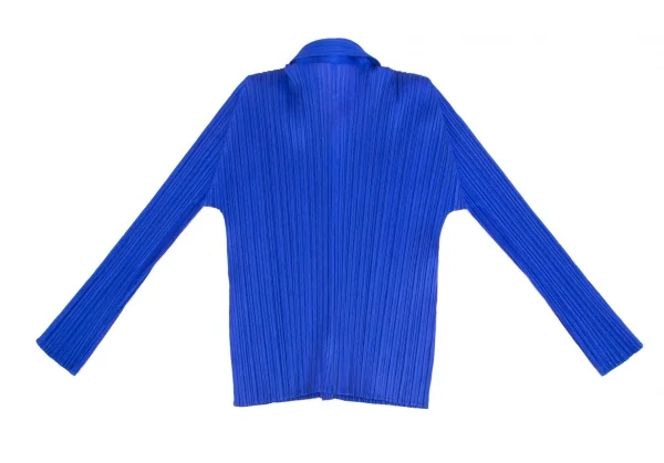 プリーツプリーズ　PLEATS PLEASE ライトブルー　長袖シャツ3サイズ. 美品】プリーツプリーズ 長袖 ブルー - メルカリ