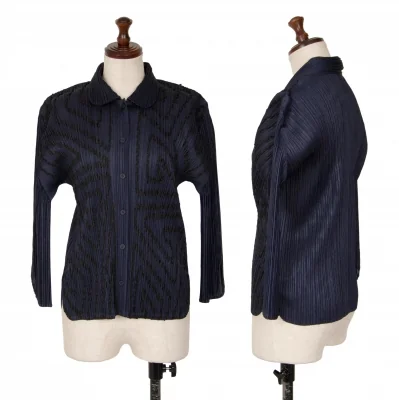 PLEATS PLEASE Taping Patch Long Sleeve Shirt