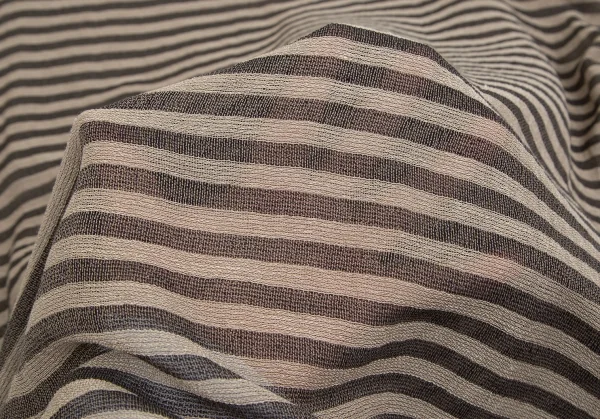 プランテーションPlantation リネンポリボーダーノースリーブカットソー ベージュチャコールM K-127053_009