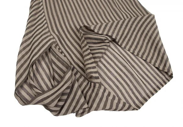 プランテーションPlantation リネンポリボーダーセットアップ ベージュチャコールM K-127055_015