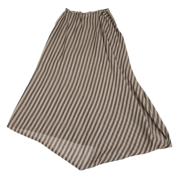 プランテーションPlantation リネンポリボーダーセットアップ ベージュチャコールM K-127055_016