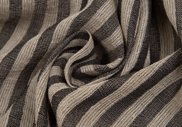 プランテーションPlantation リネンポリボーダーセットアップ ベージュチャコールM K-127055_018