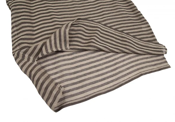 プランテーションPlantation リネンポリボーダーセットアップ ベージュチャコールM K-127055_008