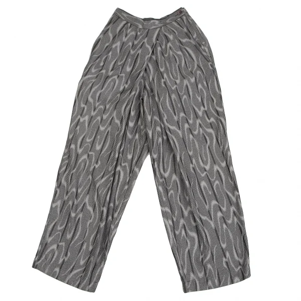 イッセイミヤケISSEY MIYAKE コットンレーヨンまだらストライプ