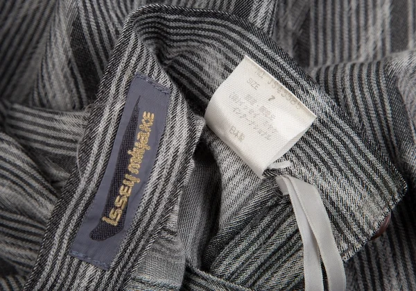 イッセイミヤケISSEY MIYAKE コットンレーヨンまだらストライプ