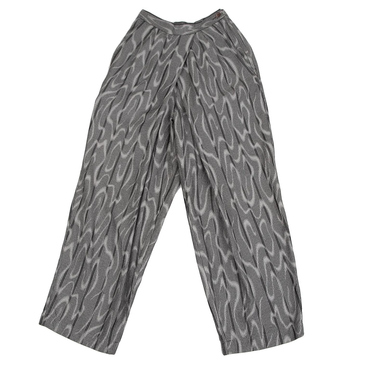 イッセイミヤケISSEY MIYAKE コットンレーヨンまだらストライプ