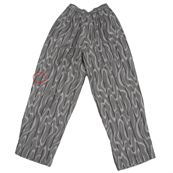 イッセイミヤケISSEY MIYAKE コットンレーヨンまだらストライプ