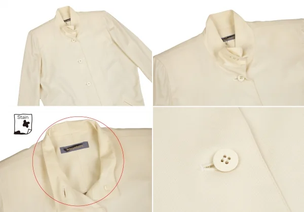 ISSEY MIYAKE Wool Stand Collar Jacket & Wrap Skirt K-127060_004