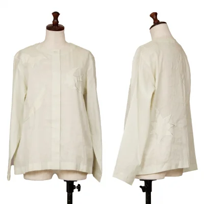 ISSEY MIYAKE Embroidered Fly Front Shirt