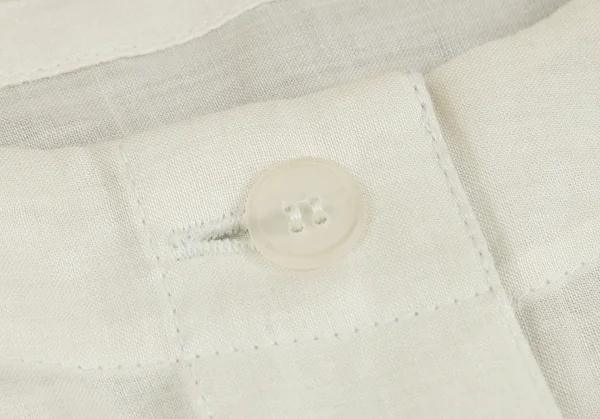 イッセイミヤケISSEY MIYAKE コットンリネンエンブロイダリー比翼バンドカラーシャツ 他 ライトグリーン9 K-127062_008