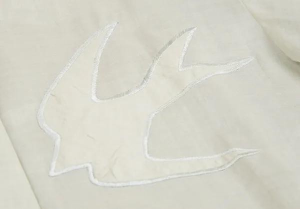 イッセイミヤケISSEY MIYAKE コットンリネンエンブロイダリー比翼バンドカラーシャツ 他 ライトグリーン9 K-127062_009