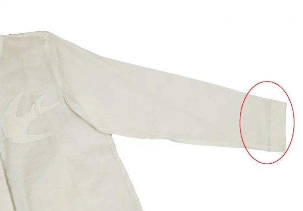 イッセイミヤケISSEY MIYAKE コットンリネンエンブロイダリー比翼バンドカラーシャツ 他 ライトグリーン9 K-127062_011