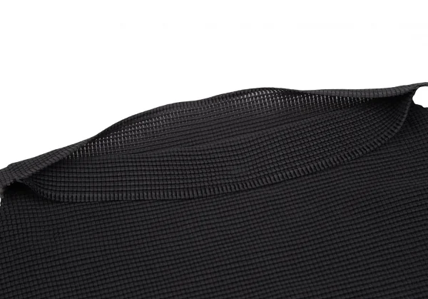 イッセイミヤケ ミーISSEY MIYAKE me ストレッチプリーツノースリーブカットソー 黒F K-127067_005