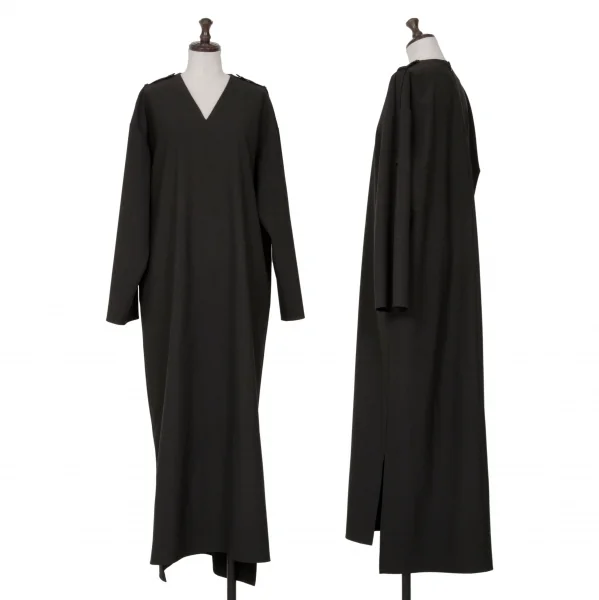 リムアークRIM.ARK ロングショルダーベルトVネックワンピース 黒F K-127082_001