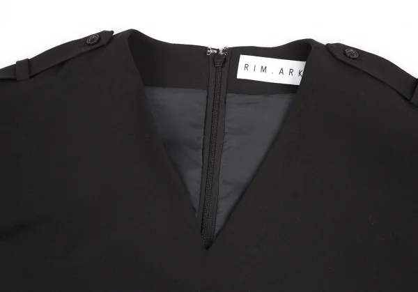 リムアークRIM.ARK ロングショルダーベルトVネックワンピース 黒F K-127082_004