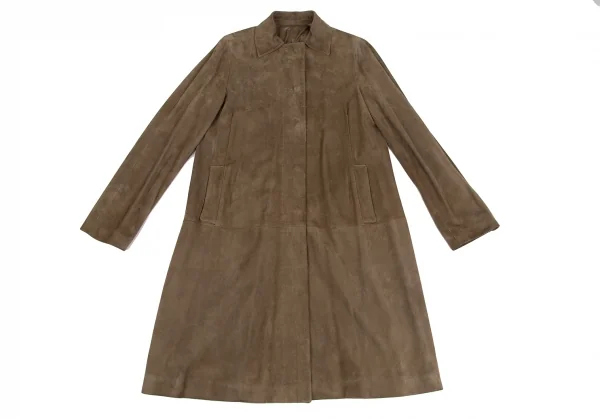 hLam Suede Snap Button Coat K-127090_002