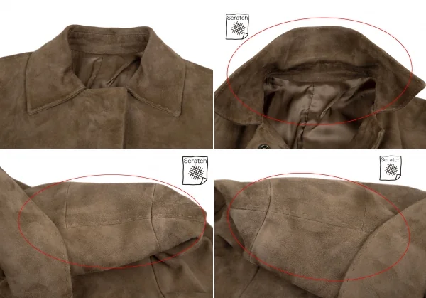 hLam Suede Snap Button Coat K-127090_004