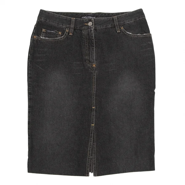 DOLCE & GABBANA Tricolor Patch Denim Skirt K-127093_002