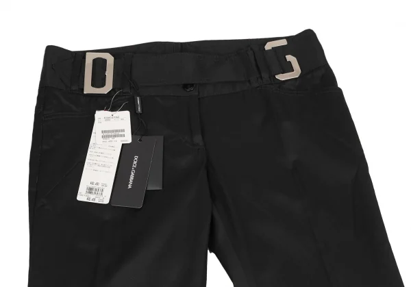 ドルチェ&ガッバーナDOLCE&GABBANA DGバックルベルトパンツ 黒44 K-127095_002