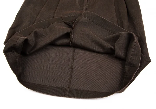 ドリスヴァンノッテンDRIES VAN NOTEN ウエストベルトデザインタックスカート 茶38 K-127097_010