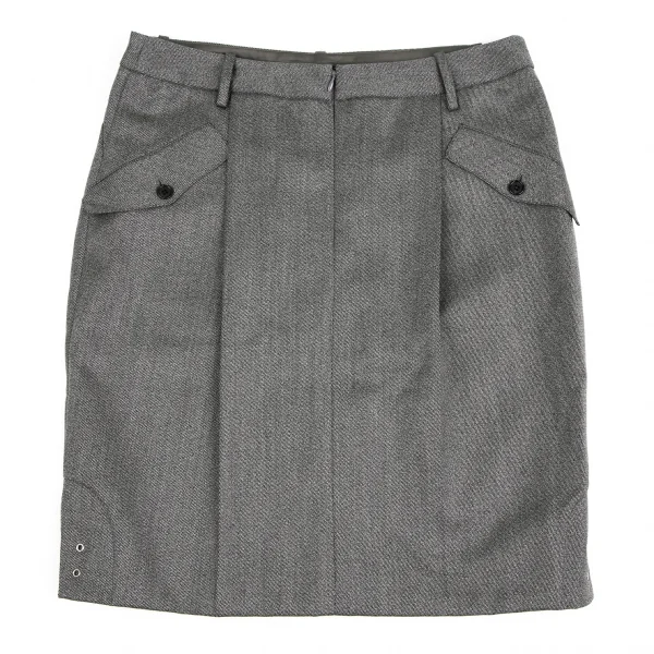 Alexander Mcqueen Wool Pocket Skirt K-127098_002