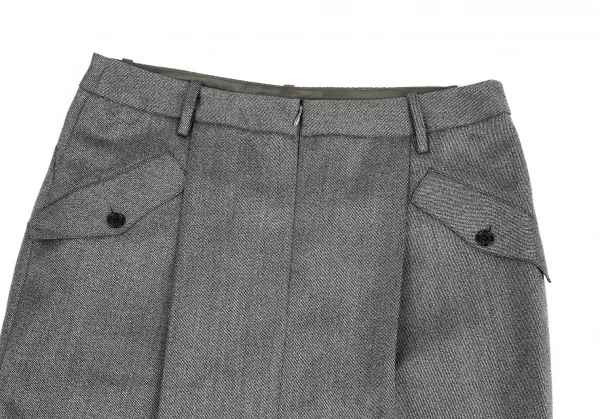 Alexander Mcqueen Wool Pocket Skirt K-127098_003
