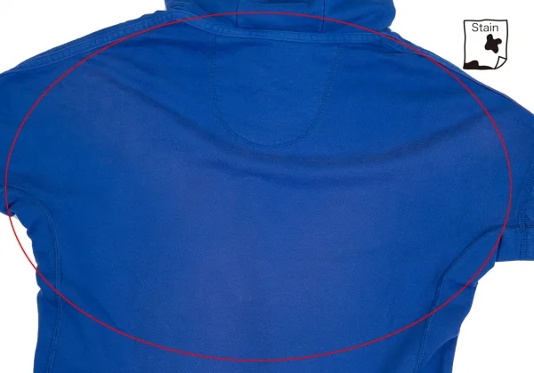 バレンシアガBALENCIAGA プリントプルオーバー半袖パーカー 青XL K-127099_014