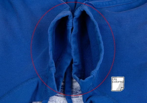 バレンシアガBALENCIAGA プリントプルオーバー半袖パーカー 青XL K-127099_008