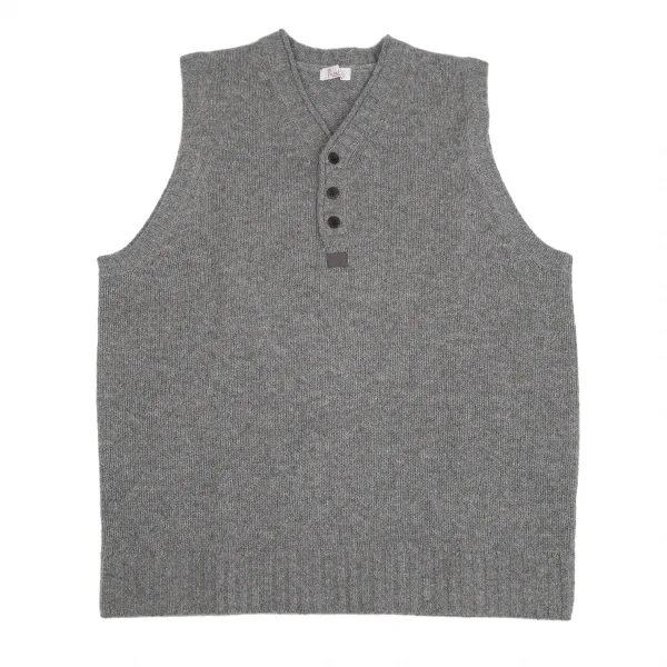 Papas Wool Low Gauge Knit Vest Grey L K-127108_001