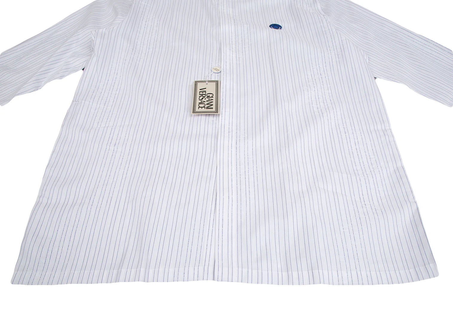 ヴェルサーチコレクション ストライプシャツ 中古・古着通販】VERSACE (ヴェルサーチ) ラグレカ ストライプ