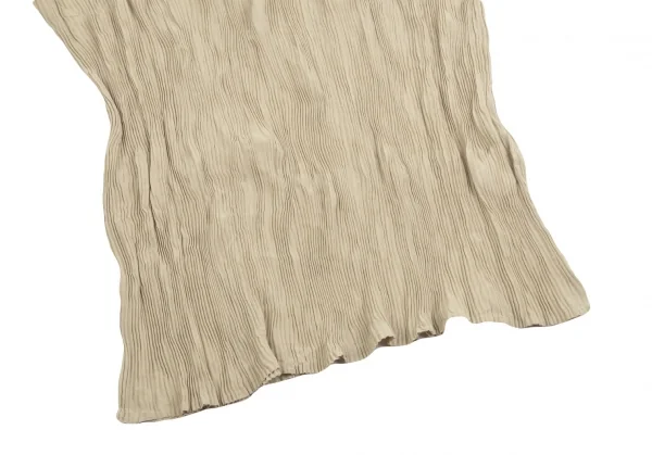イッセイミヤケISSEY MIYAKE シワプリーツハイネックカットソー ベージュL K-127130_007