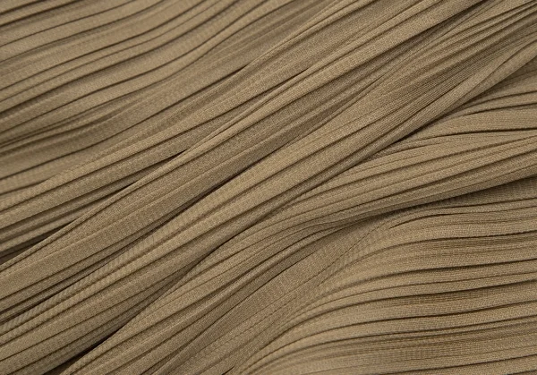 プリーツプリーズPLEATS PLEASE サイドスリットマキシ丈ノースリーブワンピース モカ3 K-127142_008